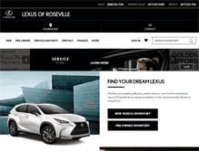 Tablet Screenshot of lexusofroseville.com